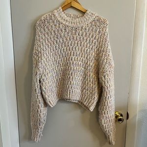 Universal Thread- Target soft chunky rainbow puffed sleeve sweater